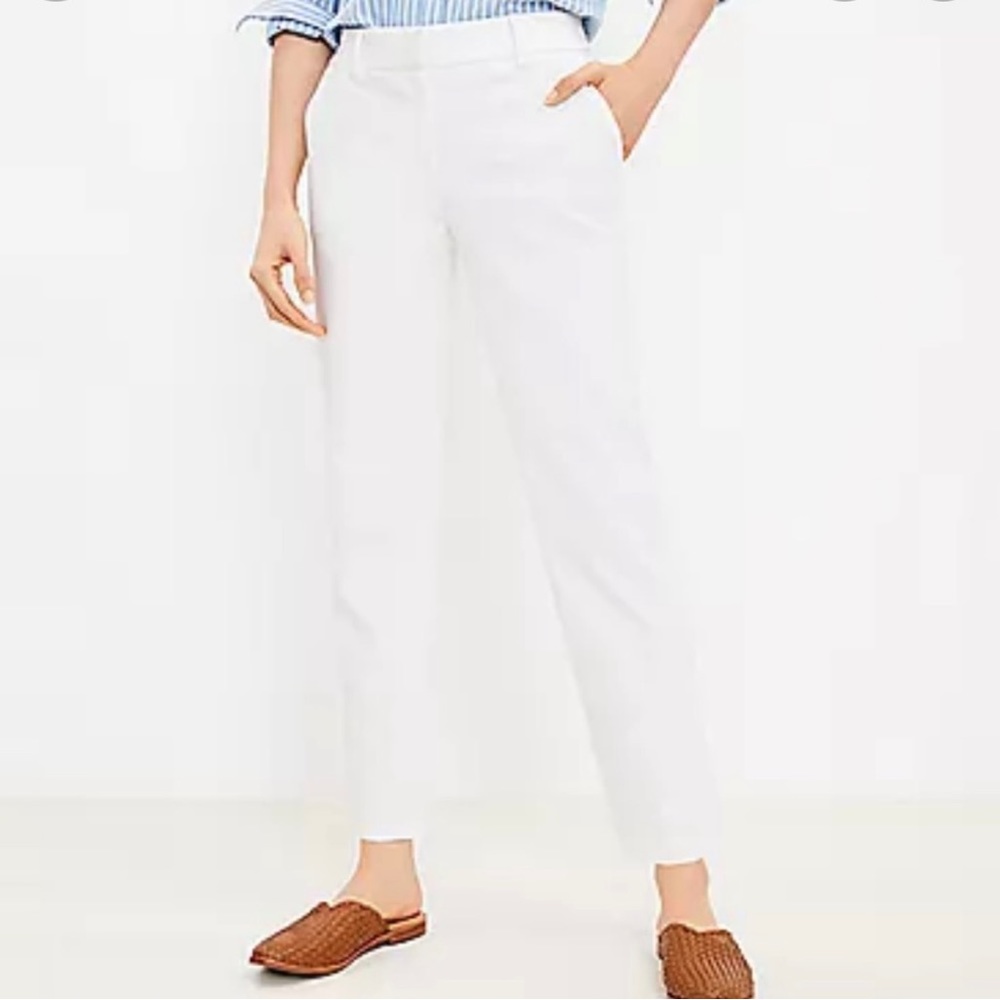 ANN TAYLOR Loft Size 4 White Original Ankle Pant